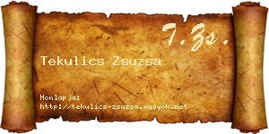 Tekulics Zsuzsa névjegykártya